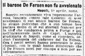 1924 04 11 - Anonimo, Il barone De Fersen non fu avvelenato, Corriere della Sera, 11.04.1924, p. 5.jpg