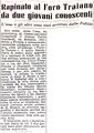 1958 02 26 - Anonimo, Rapinato al Foro Traiano da due giovani conoscenti, Il Tempo, anno XV, n. 57, 26.02.1958, cronaca di Roma, p. 5.jpg