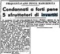1951 02 14 - Anonimo, (Frequentavano Ponte Margherita). Condannati a forti pene 5 sfruttatori di invertiti, L'Unità (Roma), 14.02.1951, p. 2.jpg