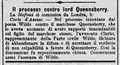 1895 04 06 - Agenzia Stefani, Il processo contro Lord Queensberry, ''La Stampa'', n. 96, 06.04.1895, p. 2.jpg