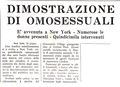 1970 06 30 - Anonimo, Dimostrazione di omosessuali, La Nazione, 30.06.1970, p. 14.jpg
